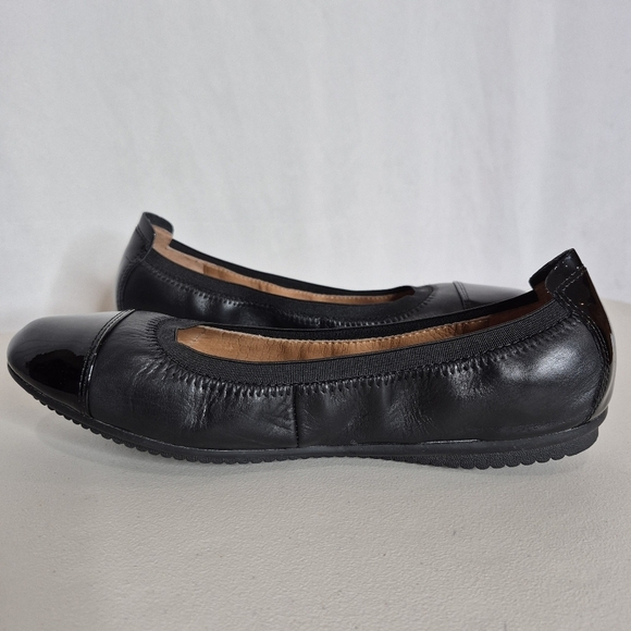 Josef Seibel Pippa 07 Ballerina Black Leather Cap Toe Ballet Flat - Size 10 / 41 - Picture 2 of 14